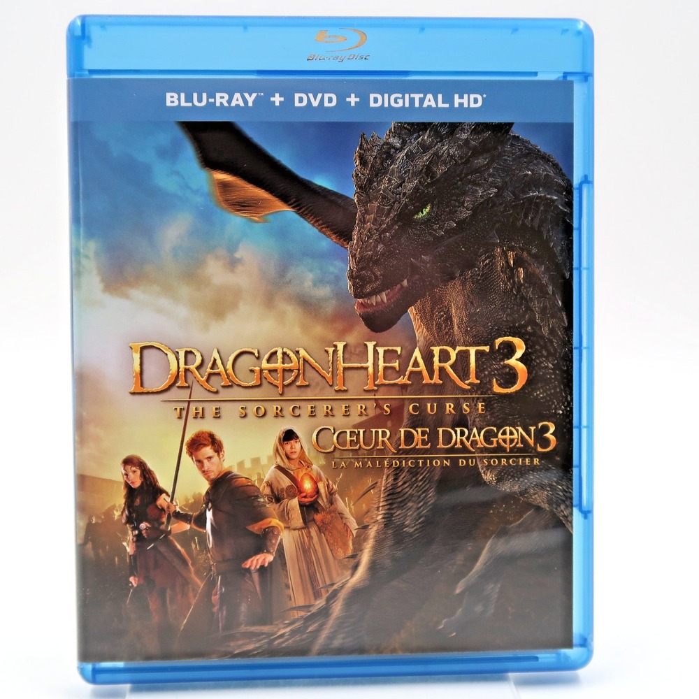 Dragonheart 3 The Sorcerers Curse Blu-ray DVD 2015 Universal PG Movie